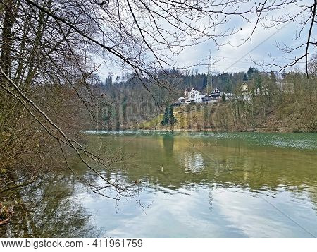 The Reuss River Between The Hermetschwil Monastery (kloster Hermetschwil) And The Hydroelectric Dam 