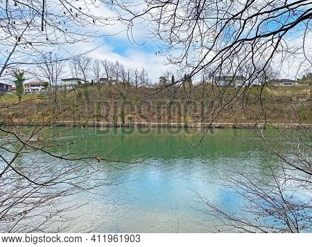 The Reuss River Between The Hermetschwil Monastery (kloster Hermetschwil) And The Hydroelectric Dam 