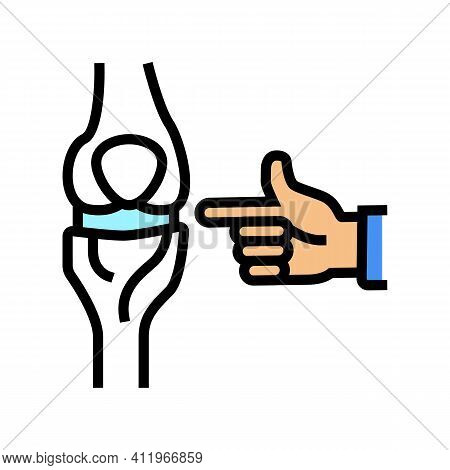 Knee-joint Radiology Color Icon Vector. Knee-joint Radiology Sign. Isolated Symbol Illustration