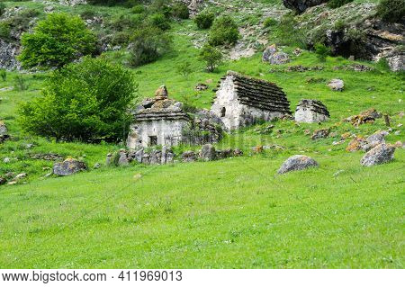 Ancient Alanian Necropolis In Dzivgis Village, North Ossetia Alania, Russia