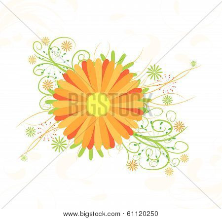 Abstract background with flowers