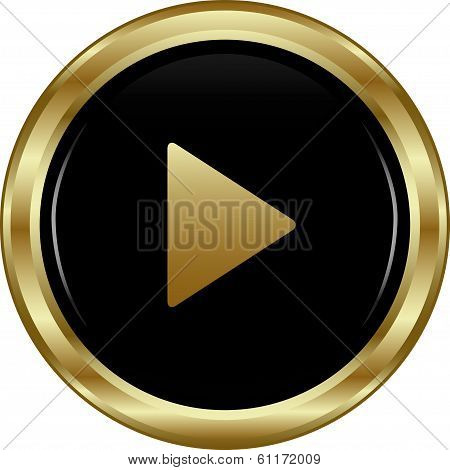 Black Gold Play Button.