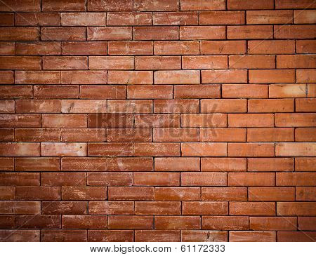 Old Red Brick Wall Textured