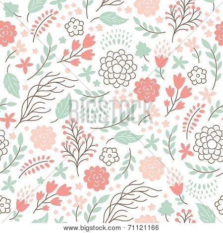 beauty seamless floral pattern 
