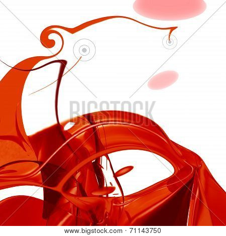 Red abstract shape