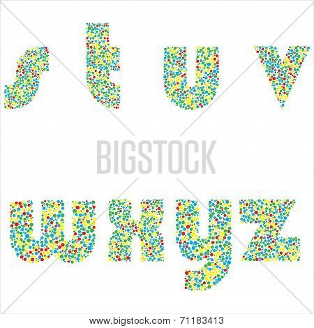 Vector illustration of  letters