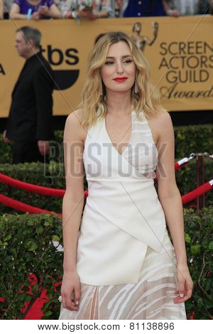 LOS ANGELES - JAN 25:  Laura Carmichael at the 2015 Screen Actor Guild Awards at the Shrine Auditorium on January 25, 2015 in Los Angeles, CA