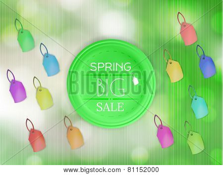 Spring Sale Vector Background