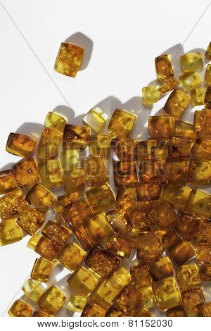 yellow amber stones