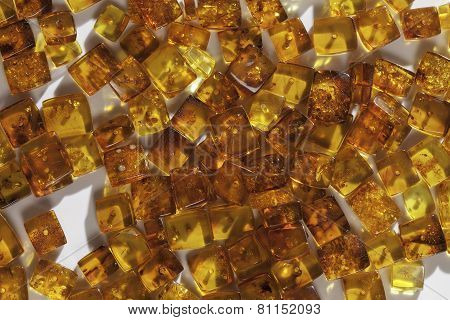 yellow amber stones