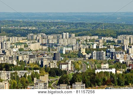 Vilnius City Capital Of Lithuania Aerial View
