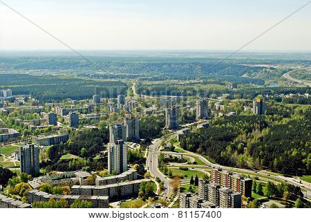 Vilnius City Capital Of Lithuania Aerial View
