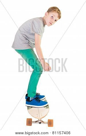 Child on his skateboard Longboard