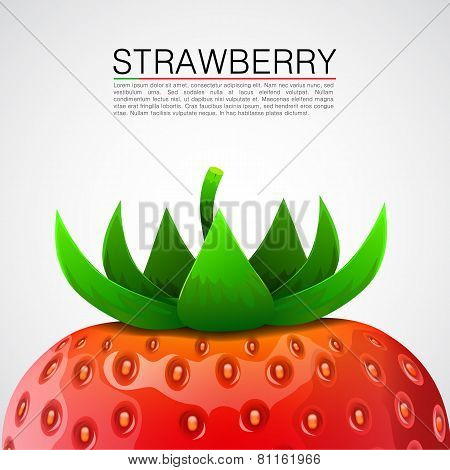 Fresh realistic strawberry background.