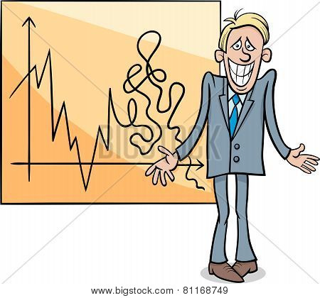 Economic Crisis Cartoon Illustration
