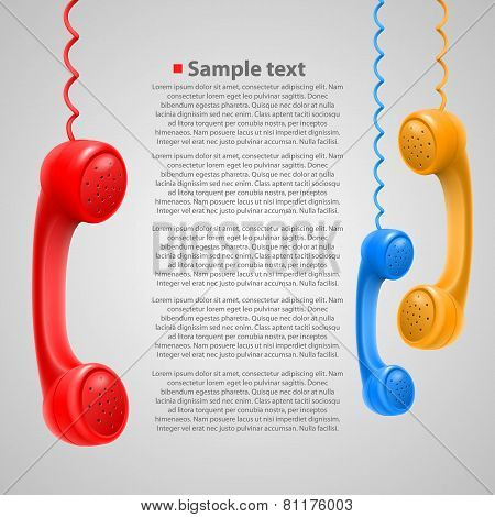 Hanging colored handsets