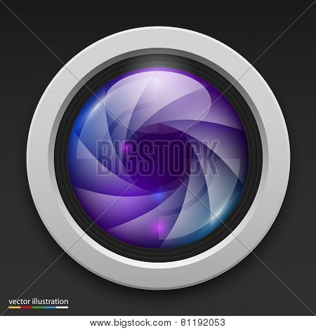 Photography camera icon background. Vector