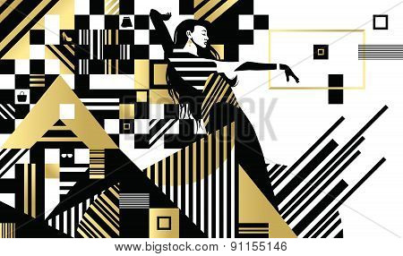 Black White Fashion Square