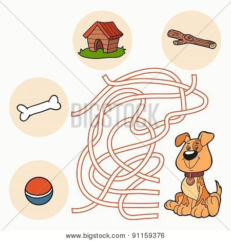 Maze Game: Help The Dog Get To Food