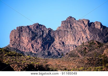 Volcanic Rock Basaltic Formation in Gran Canaria