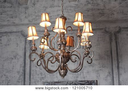 luxury chandelier in baroque interior luxury interior design