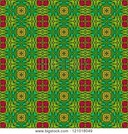 Abstract colorful decorative kaleidoscope seamless tile