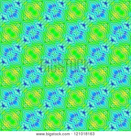 Abstract colorful decorative kaleidoscope seamless tile