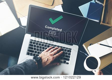 Completed Accomplishment Achievement Finished Success Concept