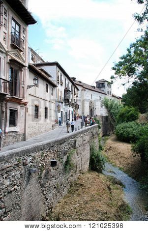 Carrera del Darro in the Albaicin, Granada.