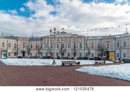 Tver, Russia - February 27. 2016.  City Duma building on  a Sovetskaya Street
