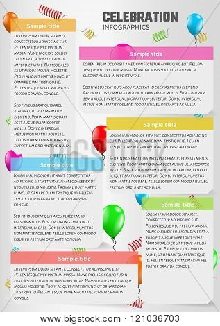 Celebration Infographics With Balloons