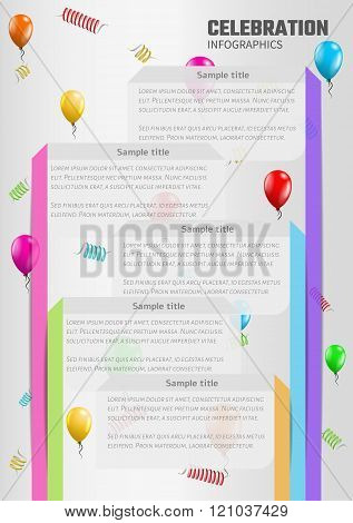 Celebration Infographics With Balloons