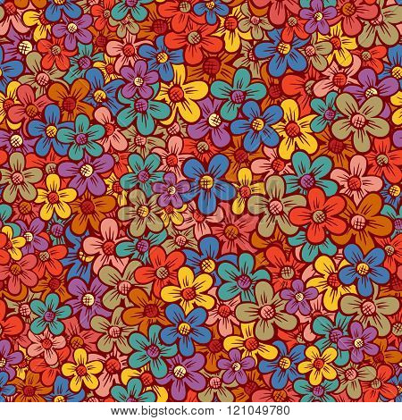 floral flowers seamless tile pattern colorfull  eps