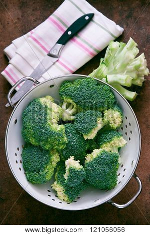 Fresh green broccoli