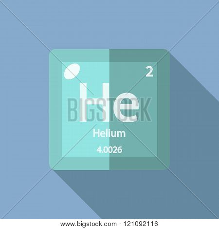 Chemical element Helium Flat