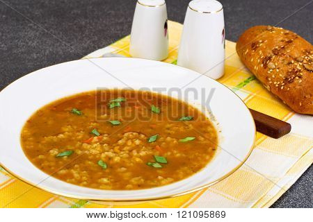 Soup Kharcho with Rice and Vegetables, Curry, Chili