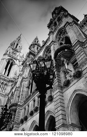 The Rathaus (town Hall) Is A Building In Vienna, Austria