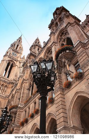 The Rathaus (town Hall) Is A Building In Vienna, Austria