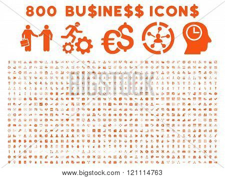 800 Flat Vector Business Icons