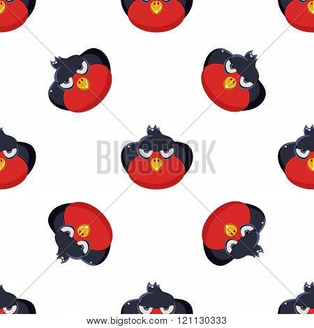 Cute Red Macaw Seamless Pattern