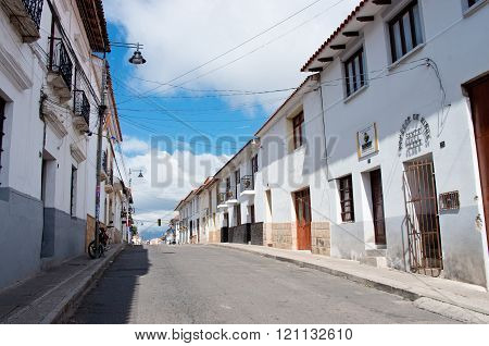 Street In Sucre, Capital Of Bolivia