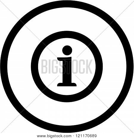 Information sign - Vector icon isolated on white