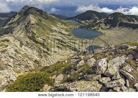 Landscape of Kremenski lakes from Dzhano peak, Pirin Mountain, Bulgaria