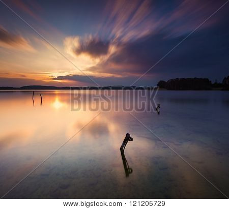 Long Exposure Lake Landscape