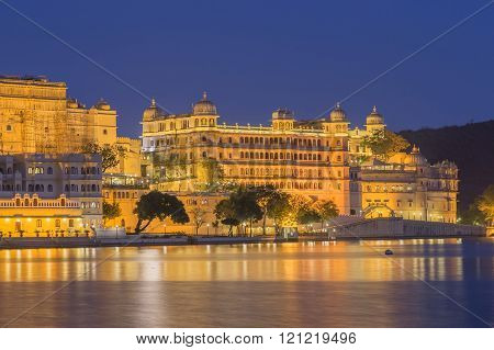 Udaipur City Palace in Rajasthan state of India