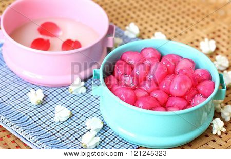 Thai style dessert ,Tub Tim Krob