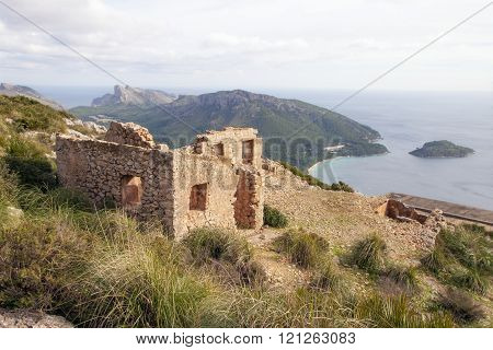 Rubble Of A House In A Craggy Coast