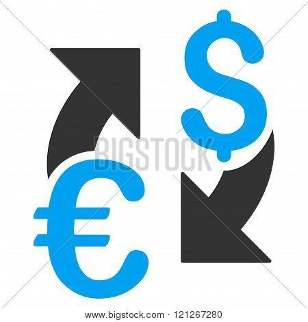 Euro Dollar Exchange Flat Vector Icon