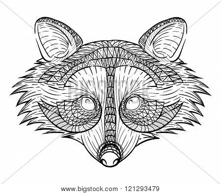Hand drawn ink pattern. Coloring book Coloring for adult