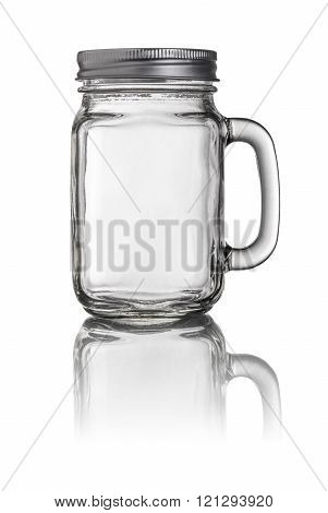 Mason Jar Drinking Glass With A Handle